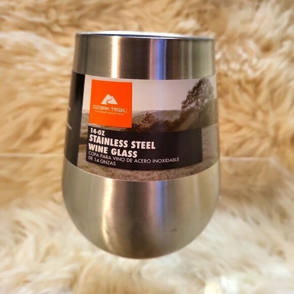 14 oz. Stainless steel wine glass NWT, NEVER USED! - Picture 1 of 5